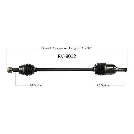 Surtrack Axle Cv Axle Shaft, Rv-8012 RV-8012